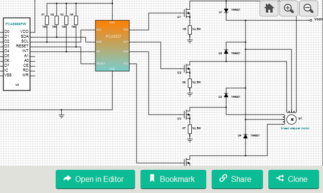 Unipolar Stepper Motor Driver Circuit