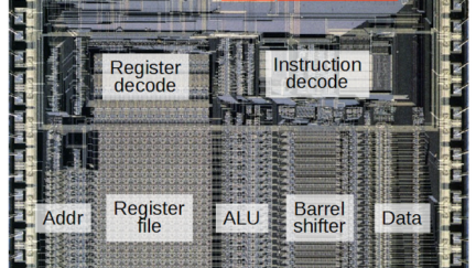 Reverse engineering the silicon in the ARM1 processor