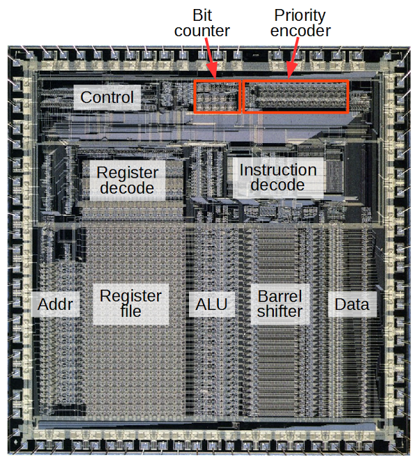 Reverse engineering the silicon in the ARM1 processor