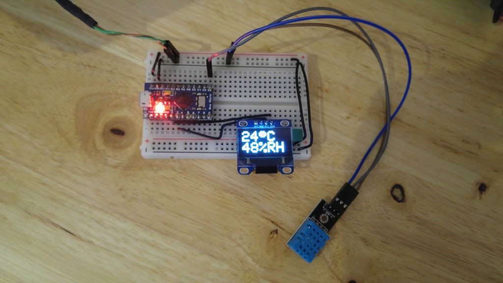 Quick Arduino Hygrometer with OLED display Quick Arduino Hygrometer with OLED display