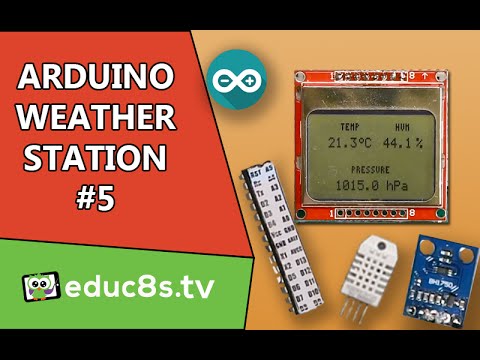 Weather Station Project with ATMEGA328P, DHT22, BMP180, BH1750 and a Nokia 5110 LCD