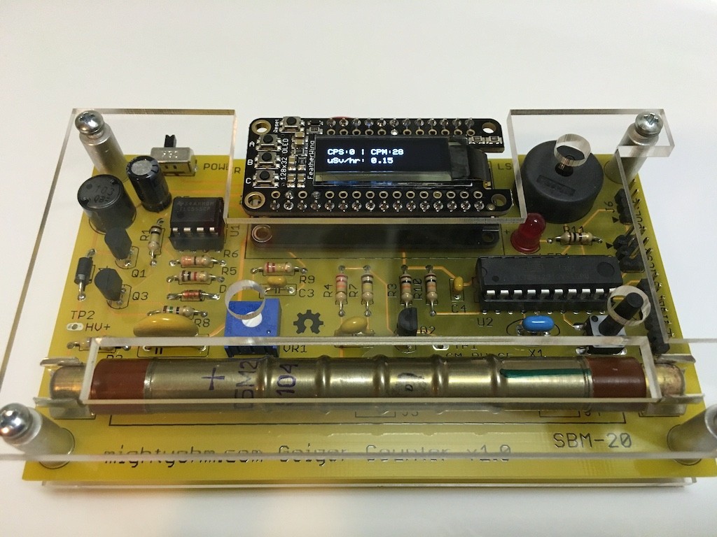 Wi-Fi and OLED Upgrade for MightyOhm Geiger Counter