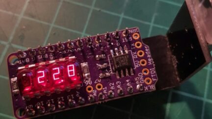 Bubble display shield for Adafruit Trinket