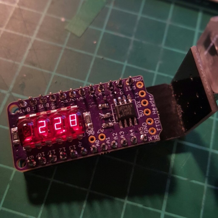 Bubble display shield for Adafruit Trinket