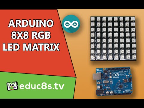 8×8 RGB Led Matrix with WS2812 driver with Arduino Uno