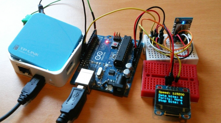 Hardware serial port monitor over WiFi