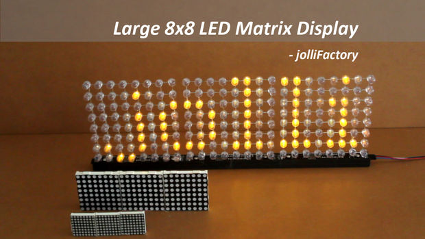 Large 8×8 LED Matrix Display