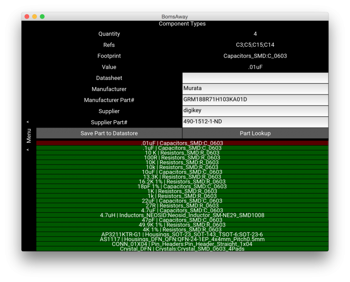 BOM/Component manager for KiCad