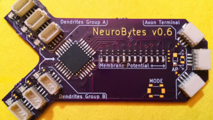 NeuroBytes Simulate Dendrite to Axon Input/Output