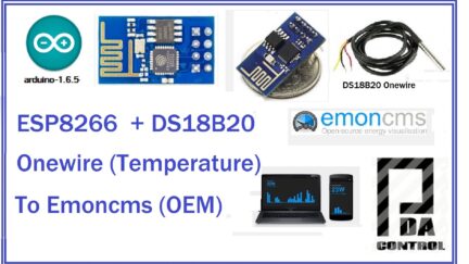 ESP8266 + DS18B20 to Emoncms