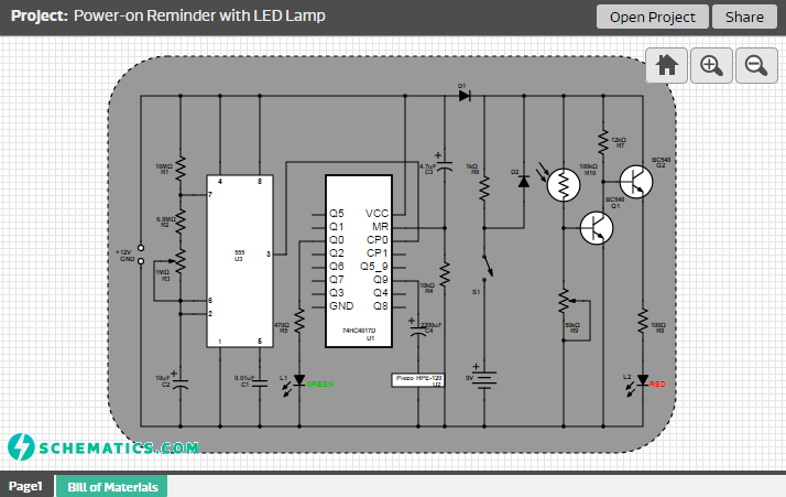 Power-on Reminder with LED Lamp