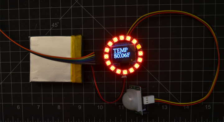 Temperature Display with NeoPixel Ring Color