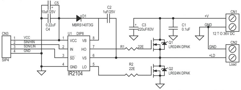 half-bridge mosfet driver