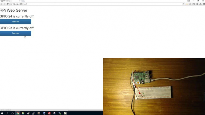 Raspberry Pi Web Server using Flask to Control GPIOs