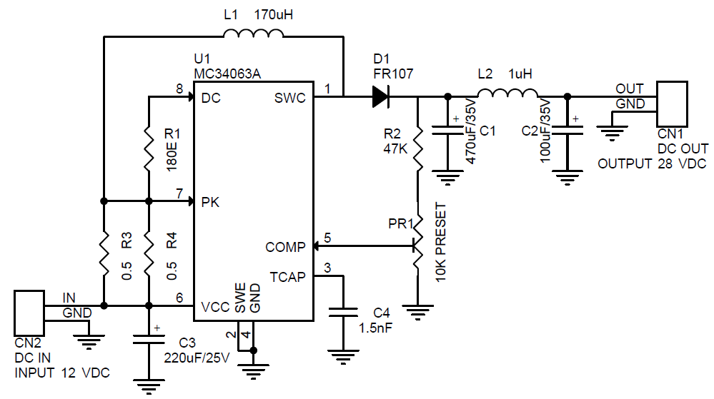 Step up dc dc converter