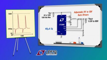 150V synchronous step-down DC/DC includes surge protection