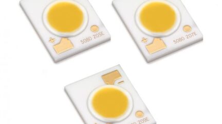 LEDs deliver 76,000 candelas at a 10° beam angle