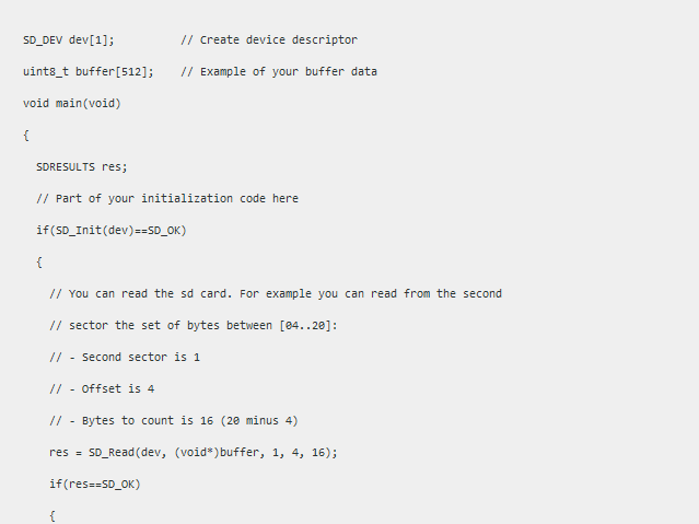 ulibSD – a library for use SD cards in SPI mode with uControllers