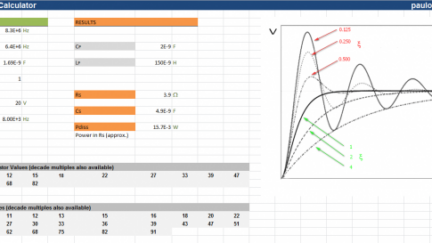RC snubber calculator spreadsheet