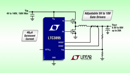 LTC3895 – Step-down controller handles 150 V