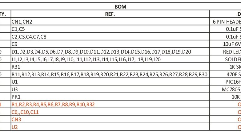 BAR-GRAPH-VOLT-METER-RANGE-0-5V-DC-BOM - Electronics-Lab.com