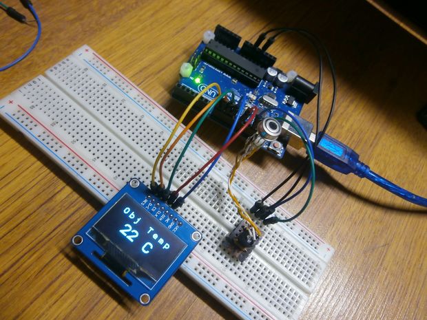 Contactless OLED Thermometer With Arduino and MLX90614