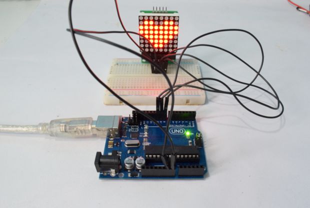 Arduino 8×8 LED Matrix using MAX7219