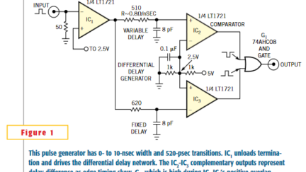 Simple nanosecond-width pulse generator provides high performance