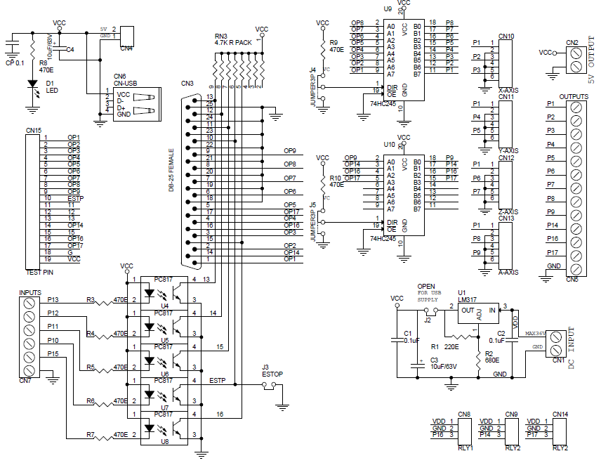 Parallel-Port-Breakout-CNC-SCH