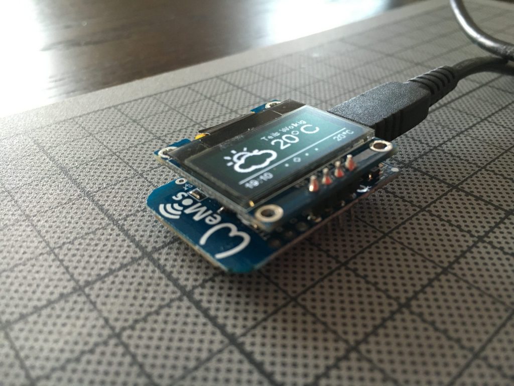 Piggybacking OLED display on WeMos D1 Mini