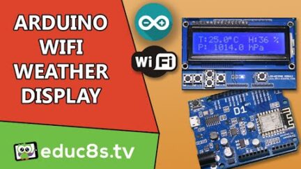 WiFi Weather display using a Wemos D1 board and operweathermap.org website