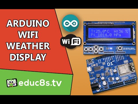 WiFi Weather display using a Wemos D1 board and operweathermap.org website