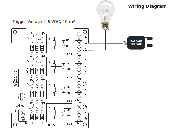 4 Channel Relay Board - Electronics-Lab.com