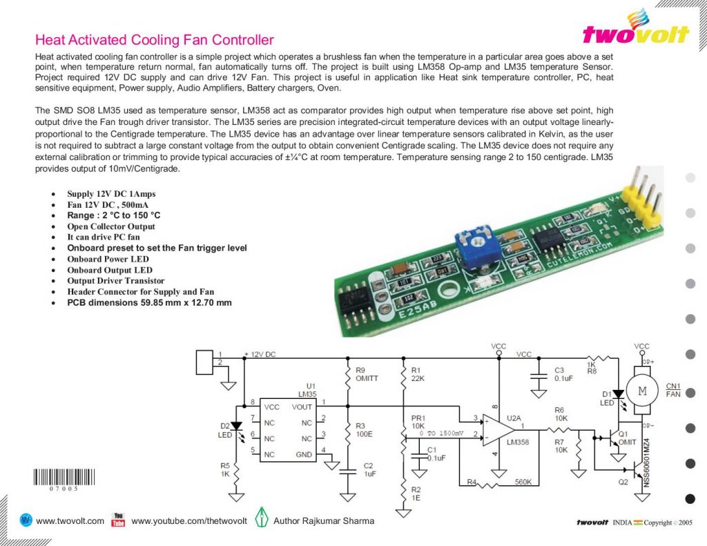 Heat-Activated-Cooling-Fan-Controller - Electronics-Lab.com