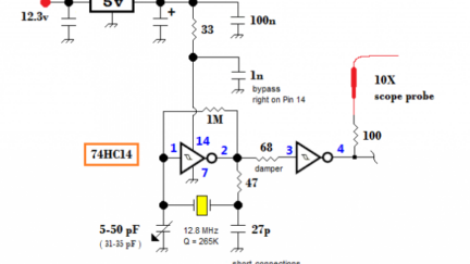 Inverter crystal oscillator