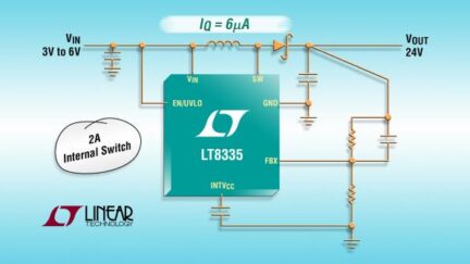 LT8335 – Converter minimizes quiescent current