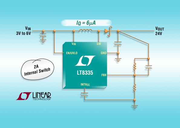 LT8335 – Low IQ Boost/SEPIC/ Inverting Converter with 2A, 28V Switch