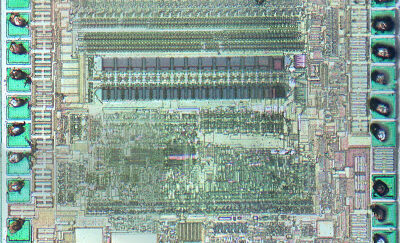 Reverse Engineering a Simple Four Function Calculator: die decap