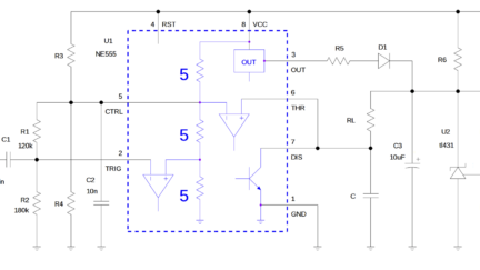 Circuit delivers constant power to a load