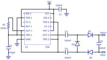 Charge-pump topology doubles voltage