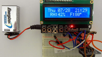 Calendar- Time – Humidity and Temperature Arduino LCD display