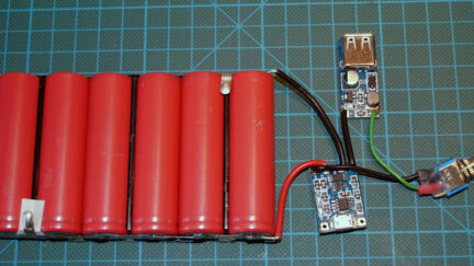 DIY USB power bank from laptop battery