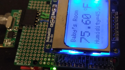 Wireless temperature and humidity monitor for baby’s room
