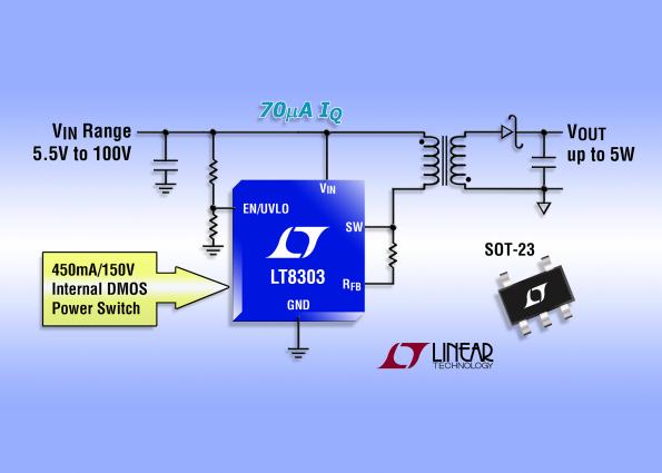 100Vin, 5W out regulator uses primary-side control