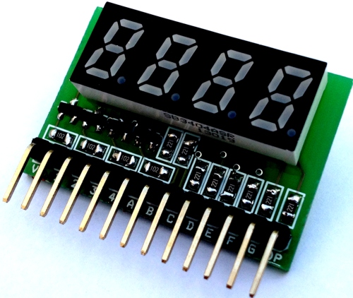 4 Digit MultiPlexed 0.33 Inch 7 Segment Common Anode Display