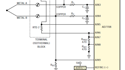 Circuit provides cold-junction compensation
