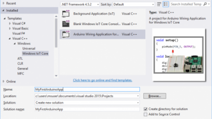 Arduino Wiring, A New Choice for Developers On Windows 10 IoT Core