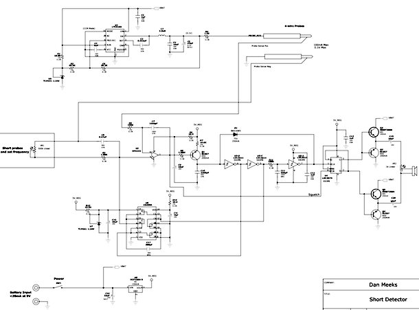 Short circuit tracer uses low power