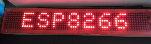 ESP8266 Wifi enabled 8×64 pixel LED matrix display