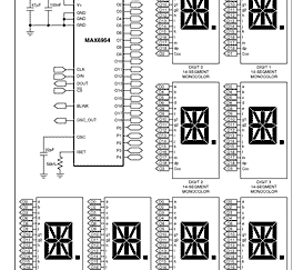 Driving 14-segment displays with the MAX6954